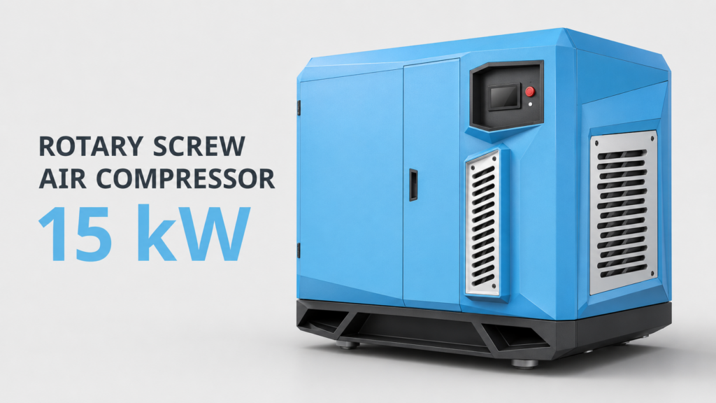 15 kW Oil-Cooled Permanent-Magnet Variable-Frequency Screw Air Compressor