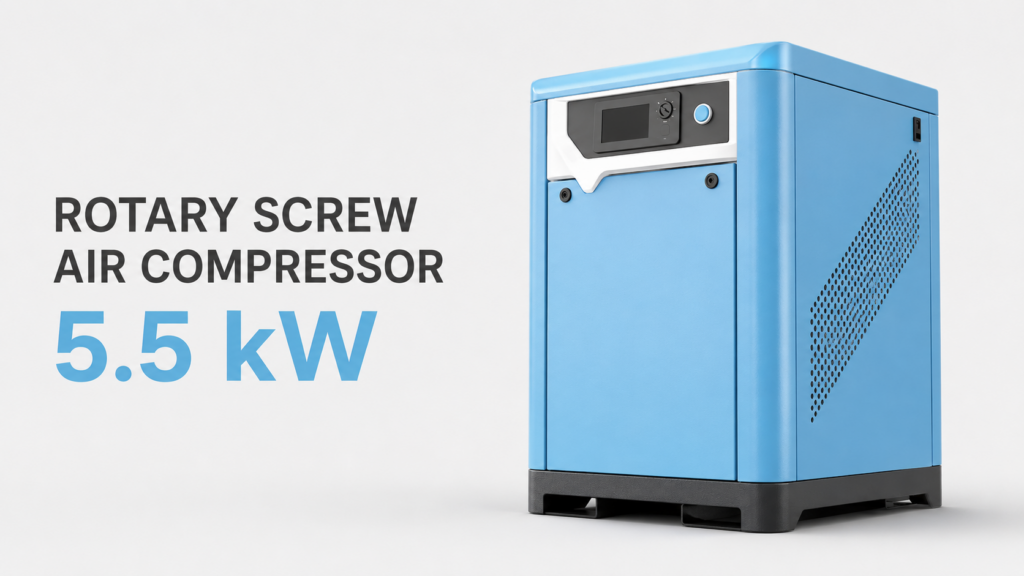 5.5 kW Oil-Cooled Permanent-Magnet Variable-Frequency Screw Air Compressor