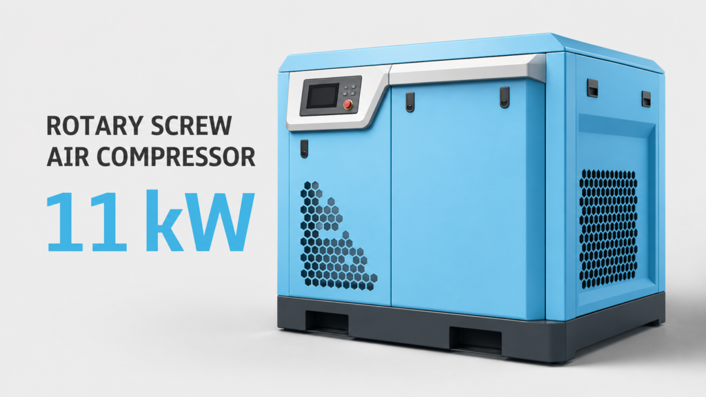 11 kW Oil-Cooled Permanent-Magnet Variable-Frequency Screw Air Compressor