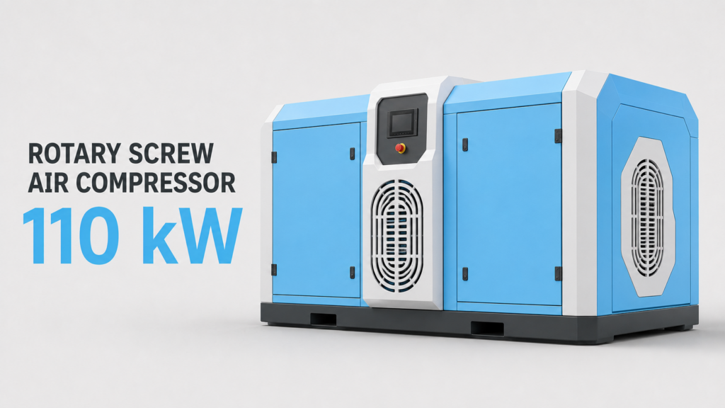 110 kW oil-cooled, air-cooled permanent-magnet variable-frequency screw air compressor