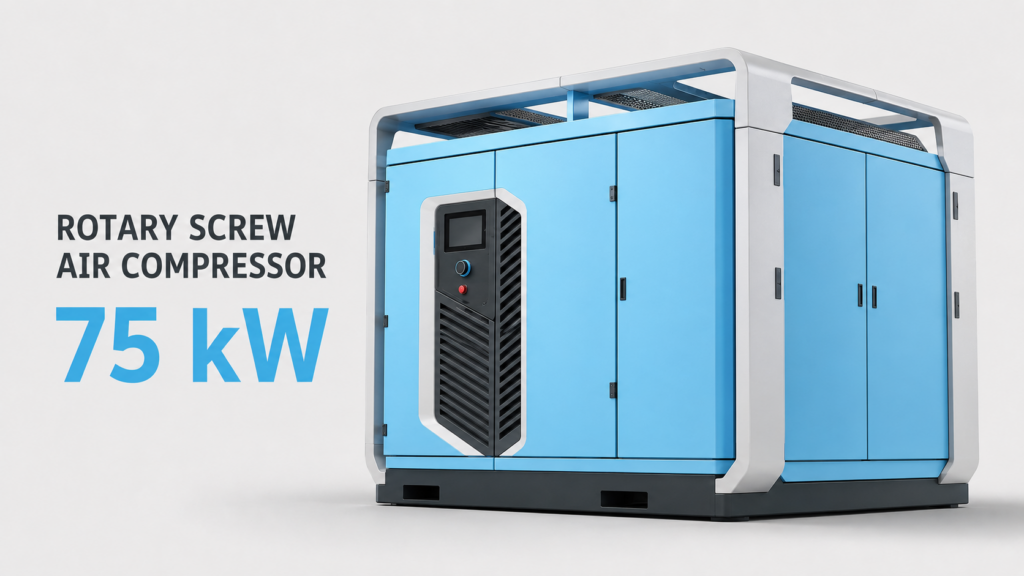75 kW oil-cooled, air-cooled permanent-magnet variable-frequency screw air compressor