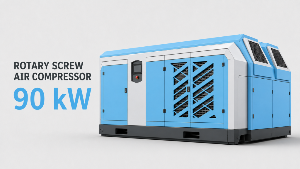 90 kW oil-cooled, air-cooled permanent-magnet variable-frequency screw air compressor