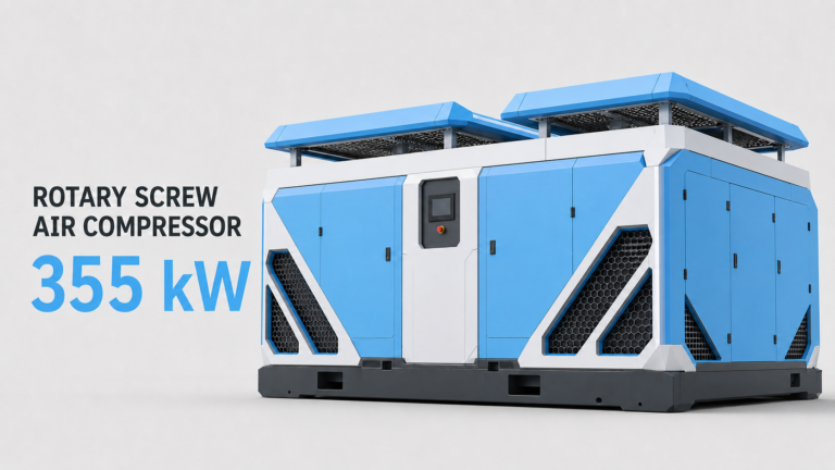 355 kW oil-cooled, air-cooled permanent-magnet variable-frequency screw air compressor